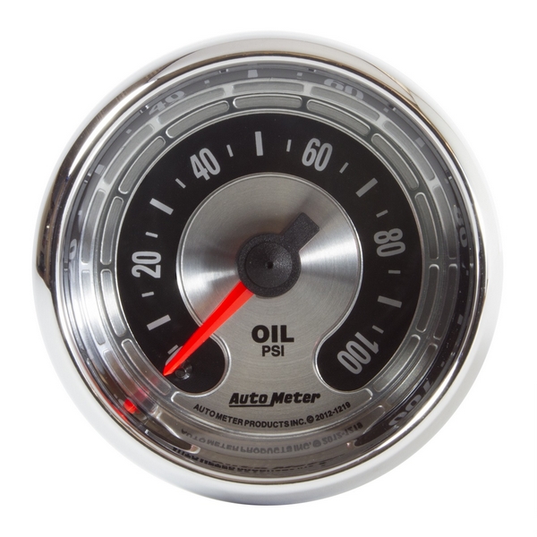 2-1/16" OIL PRESSURE, 0-100 PSI, AMERICAN MUSCLE